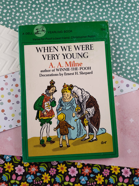 Vintage 1973 Dell Yearling "When We Were Very Young" by A.A. Milne Winnie the Pooh Softcover