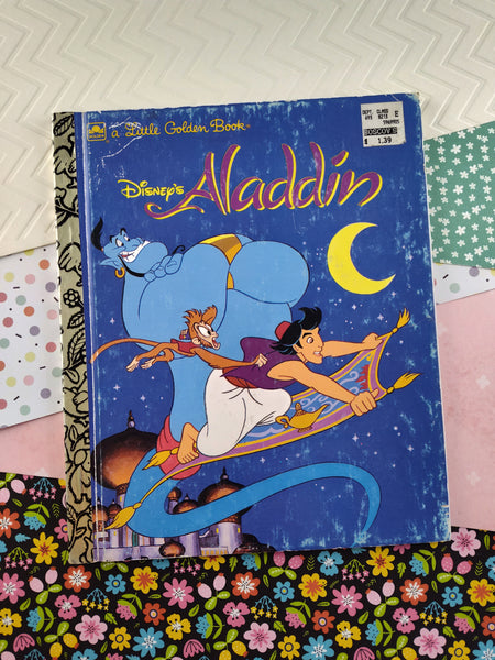 Vintage 1992 Little Golden Book "Walt Disney's Aladdin" Hardcover