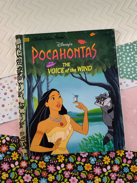 Vintage 1995 Little Golden Book "Disney's Pocahontas, the Voice of the Wind" Hardcover