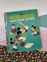 Vintage 1974 Little Golden Book "Walt Disney's Mickey Mouse and the Great Lot Plot" Hardcover