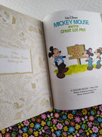 Vintage 1974 Little Golden Book "Walt Disney's Mickey Mouse and the Great Lot Plot" Hardcover