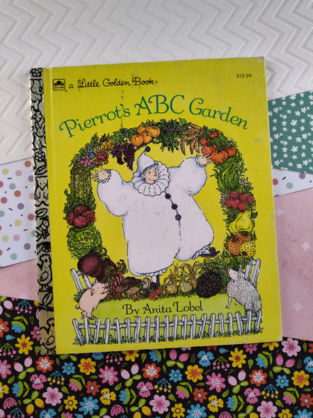 Vintage 1992 Little Golden Book "Pierrot's ABC Garden" Hardcover