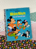 Vintage 1976 Little Golden Book "Walt Disney's Mickey Mouse the Kitten Sitters" Hardcover