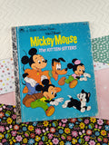 Vintage 1976 Little Golden Book "Walt Disney's Mickey Mouse the Kitten Sitters" Hardcover