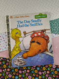 Vintage 1991 Little Golden Book "The Day Snuffy Had the Sniffles" Hardcover