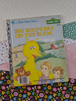 Vintage 1985 Little Golden Book "Big Bird's Day on the Farm" Hardcover