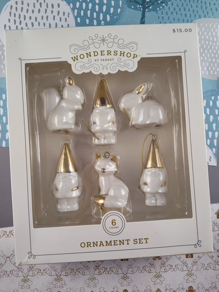 Christams Wondershop at Target Ornament Set, Forest Animals 6 Count