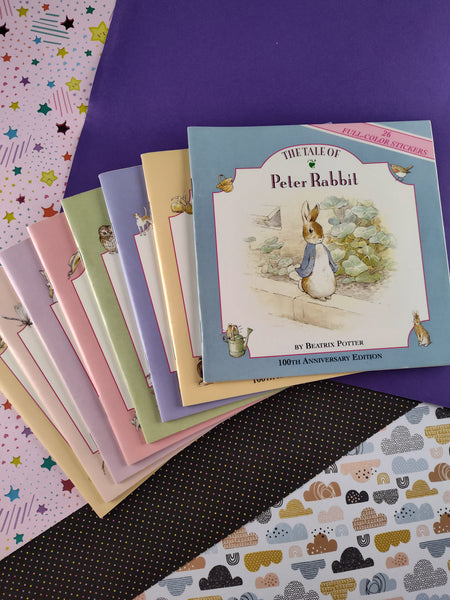 Vintage 1993 Beatrix Potter 100th Anniversary Edition Softcover Books Set/8 NEW w/Stickers