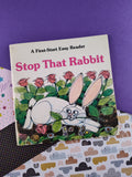 Vintage 1980 First-Start Easy Reader Stop That Rabbit Paperback