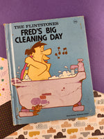 Vintage 1983 Hanna-Barbera Hardcover, The Flintstones: Fred's Big Cleaning Day