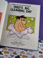 Vintage 1983 Hanna-Barbera Hardcover, The Flintstones: Fred's Big Cleaning Day