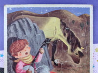 Vintage Golden Press, Inc. Playskool Cowboy Western Cardboard Frame-Tray Puzzle, Nice & Clean