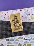 Vintage "Teacher" Wooden Block/Rubber Stamp