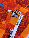 Vintage Halloween Trick or Treat Walt Disney's Mickey Minnie Mouse Fabric Remnant, 5 yd x 43", Nice / Clean