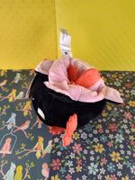 TeeTurtle: The Original Reversible Axolotl Plushie, Pink/Black NWT