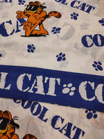 Vintage 1978 Garfield "Cool Cat" Twin Flat Sheet, Nice & Clean