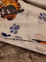 Vintage 1978 Garfield "Cool Cat" Twin Flat Sheet, Nice & Clean