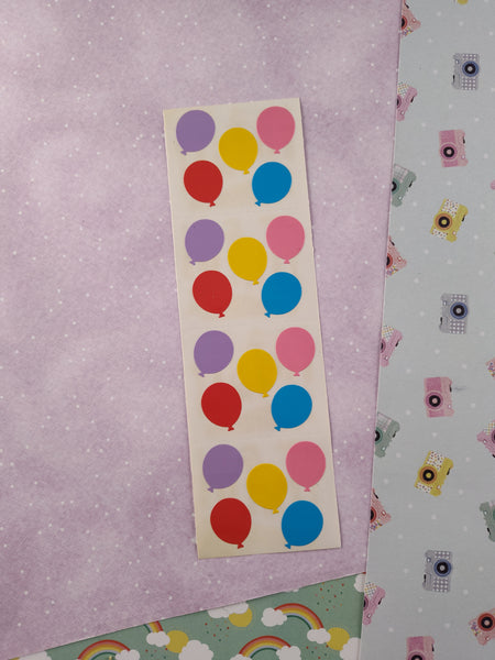 Vintage 1981 Mrs. Grossman's Colorful Party! Balloons Full Sticker Sheet, Unused