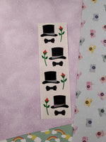 Vintage 1990 Mrs. Grossman's Top Hats & Red Roses Full Sticker Sheet, Unused