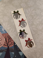 Vintage 1993 Mrs. Grossman's Winter Christmas SHINY Silver Bell Ornaments Full Sticker Sheet, Unused
