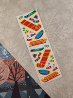 Vintage 1996 Mrs. Grossman's Winter Sports Snowboard Ice Skating Full Sticker Sheet, Unused