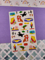 Vintage 1996 Mrs. Grossman's Dogs Cats Pets Animals Full Sticker Sheet, Clean & Unused