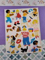 Vintage 1993 Mrs. Grossman's Kids Playtime Full Sticker Sheet, Clean & Unused