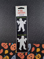 Vintage 1998 Mrs. Grossman's Halloween Glow in the Dark Mummy SEALED Pack/2 Full Sticker Sheets