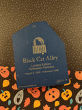 Vintage 1998 The Cat's Meow "Black Cat Alley Halloween Haunted House Wooden Block