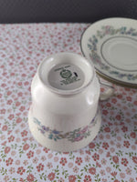Vintage Minton Fine Bone China Royal Doulton "Summer Song" Tea Cup/Saucer Set/2