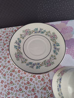 Vintage Minton Fine Bone China Royal Doulton "Summer Song" Tea Cup/Saucer Set/2