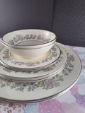 Vintage Minton Fine Bone China Royal Doulton "Summer Song" Dinner Setting for 2