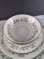 Vintage Minton Fine Bone China Royal Doulton "Summer Song" Dinner Setting for 2