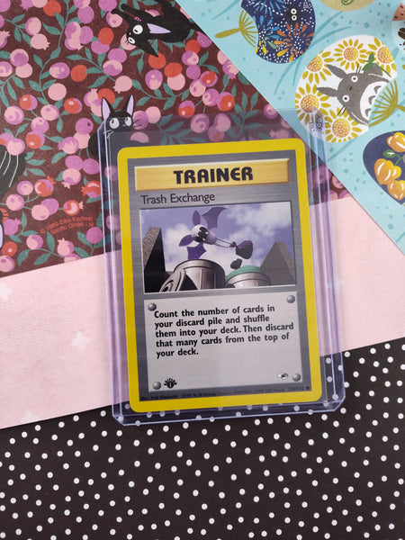 Vintage Common - 1st Edition Trash Exchange Gym Heroes Non-Holo Pokemon Card 126/132 - NM Vintage Common - 1st Edition Trash Exchange Gym Heroes Non-Holo Pokemon Card 126/132 - NM