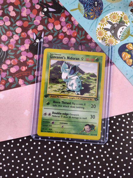 Vintage Common - 1st Edition Giovanni's Nidoran Gym Challenge Non-Holo Pfaltzcraftsmore Vintage Common - 1st Edition Giovanni's Nidoran Gym Challenge Non-Holo Pfaltzcraftsmore