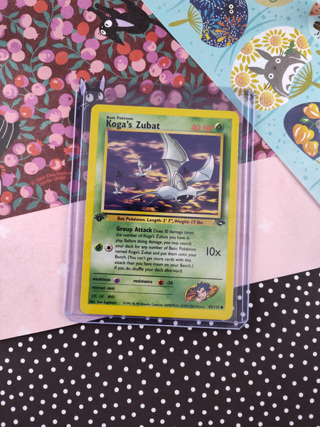 Vintage Common - 1st Edition Koga's Zubat Gym Challenge Non-Holo Pokemon Card 83/132 - NM