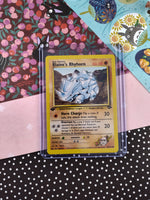Vintage Common - 1st Edition Blaine's Rhyhorn Gym Challenge Non-Holo Pokemon Card 65/132 - NM