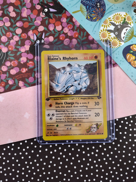 Vintage Common - 1st Edition Blaine's Rhyhorn Gym Challenge Non-Holo P Pfaltzcraftsmore Vintage Common - 1st Edition Blaine's Rhyhorn Gym Challenge Non-Holo P Pfaltzcraftsmore