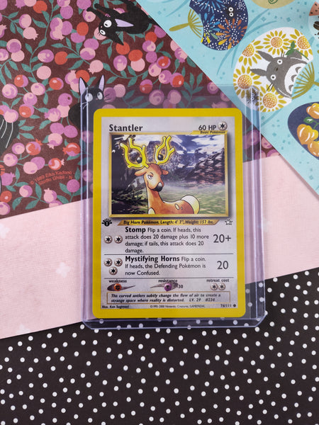 Vintage Common - 1st Edition Stantler Neo Genesis Non-Holo Pokemon Card 76/111 - NM