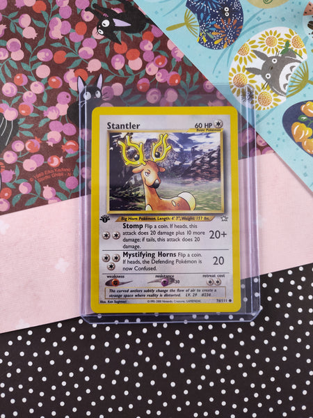 Vintage Common - 1st Edition Stantler Neo Genesis Non-Holo Pokemon Car Pfaltzcraftsmore Vintage Common - 1st Edition Stantler Neo Genesis Non-Holo Pokemon Car Pfaltzcraftsmore