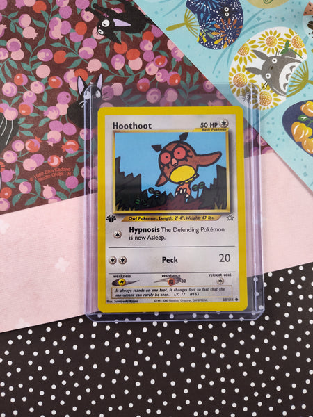 Vintage Common - 1st Edition Hoothoot Neo Genesis Non-Holo Pokemon Car Pfaltzcraftsmore Vintage Common - 1st Edition Hoothoot Neo Genesis Non-Holo Pokemon Car Pfaltzcraftsmore
