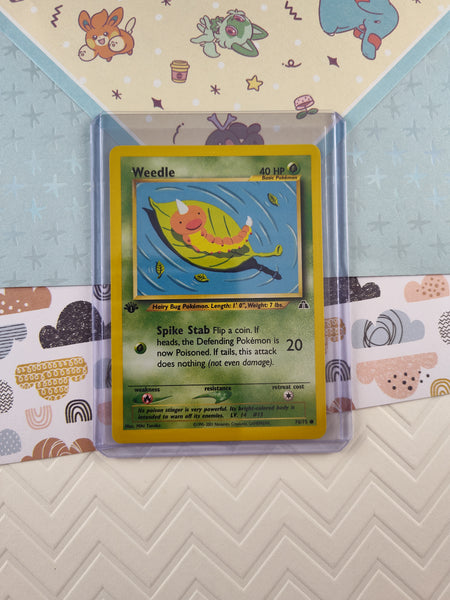 Vintage Common - 1st Edition Weedle Neo Discovery Non-Holo Pokemon Card 70/75