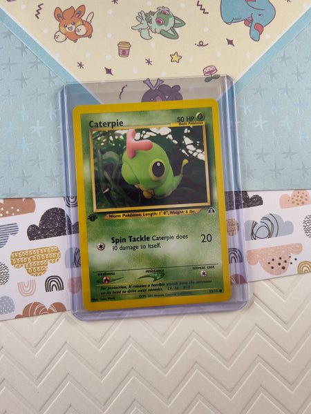 Vintage Common - 1st Edition Caterpie Neo Discovery Non-Holo Pokemon Card 53/75 - NM