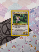 Vintage Common - 1st Edition Lt. Surge's Rattata Gym Challenge Non-Holo Pokemon Card 85/132 - VG (C)