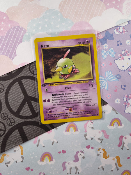 Vintage Common - 1st Edition Natu Neo Genesis Non-Holo Pokemon Card 67/111 - VG