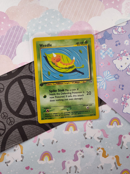 Vintage Common - 1st Edition Weedle Neo Discovery Non-Holo Pokemon Card 70/75 - VG