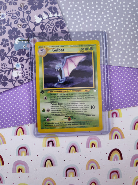 Vintage Uncommon - 1st Edition Golbat Neo Revelation Non-Holo Pokemon Card 29/64 - NM