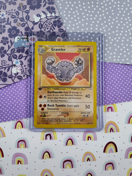 Vintage Uncommon - 1st Edition Graveler Neo Revelation Non-Holo Pokemo Pfaltzcraftsmore Vintage Uncommon - 1st Edition Graveler Neo Revelation Non-Holo Pokemo Pfaltzcraftsmore