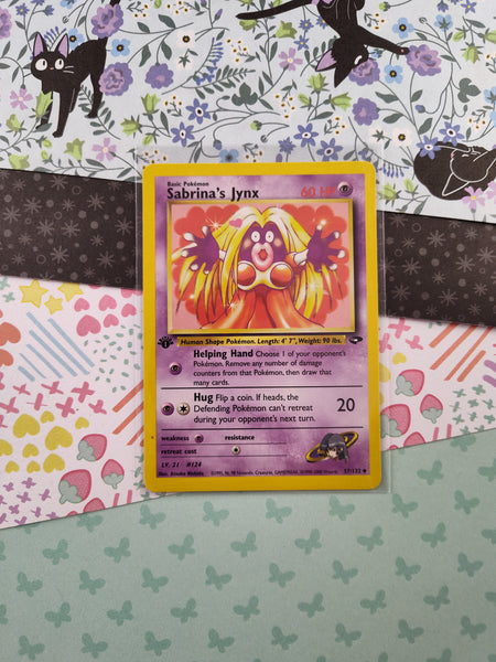 Vintage Uncommon - 1st Edition Sabrina's Jynx Gym Challenge Non-Holo Pokemon Card 57/132 - VG