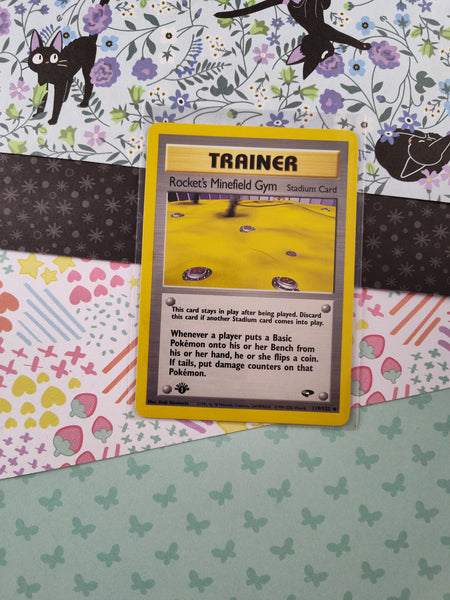 Vintage Uncommon - 1st Edition Rocket's Minefield Gym Challenge Non-Holo Pokemon Card 119/132 - VG